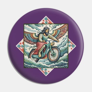 Jesus Christ on a Bike Pin