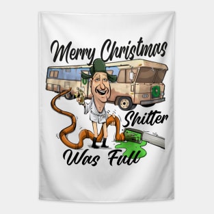 Merry Christmas Shitter Was Full Tapestry