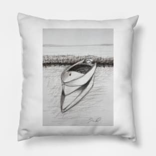 Old Timey Wooden Speed Boat Pillow