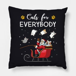 Cats For Everybody Christmas Cute Cat Lover Pillow