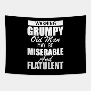 Grandpa - Warning grumpy old man may be miserable and flatulent Tapestry