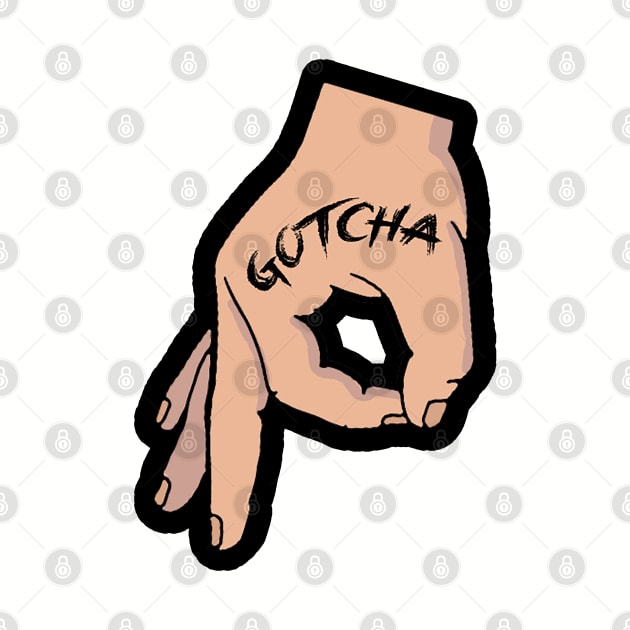 Gotcha Hand by  The best hard hat stickers 