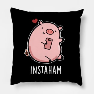 Instaham Cute Social Media Pig Pun Pillow