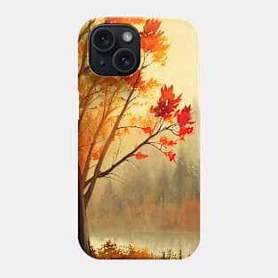 Colorful Autumn Landscape Watercolor 3 Phone Case