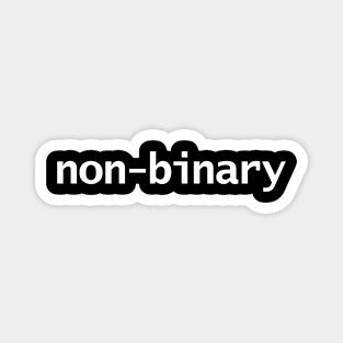 Non-Binary Minimal Typography White Text Magnet