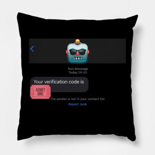 Robot Text Verification! Pillow