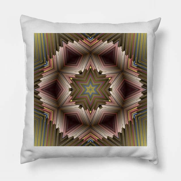 Multicoloured kaleidoscope floral fantasy design Pillow by mister-john