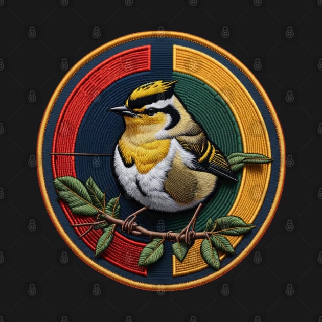 Goldcrest Embroidered Patch by Xie