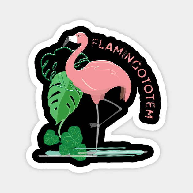 Flamingo Totem Magnet by emma17