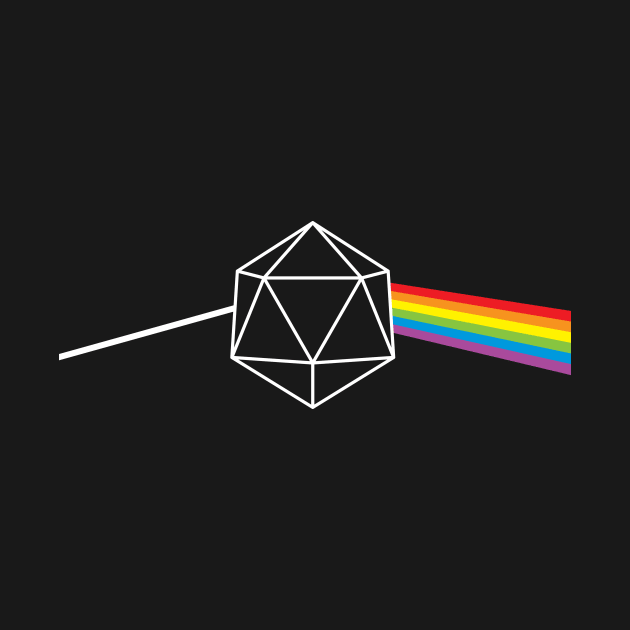 Dark Side of the Moon d20 by Natural 20 Shirts