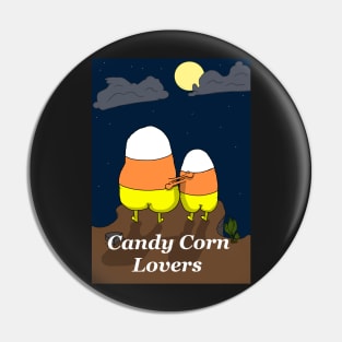 Candy Corn Lovers Moonlight Embrace Pin