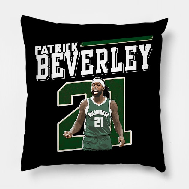 Patrick Beverley Pillow by WYATB Art