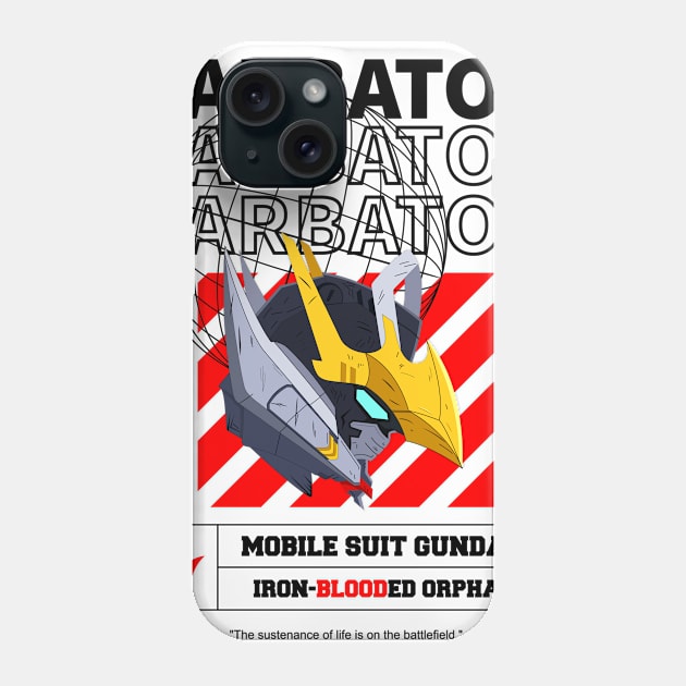 GUNDAM BARBATOS STREETWEAR WHITE Phone Case by VIN LABS