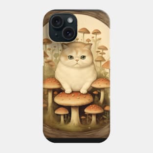 Feline Forest Fungi: Whimsical Adventures of Cats and Mushrooms Phone Case