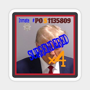 tRump Mugshot Inmate Number POS1135809 - Back Magnet