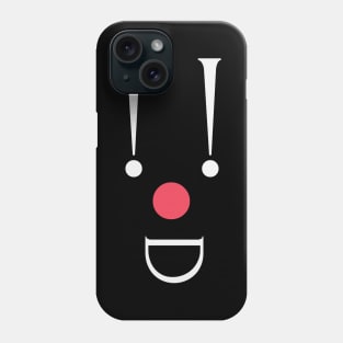 Clown, white exclamation marks and a red nose Phone Case