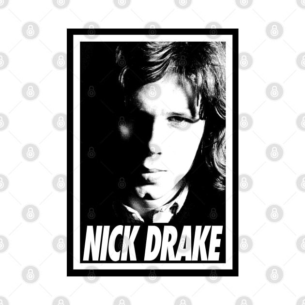 Nick Drake - Portrait retro by DoctorBlue