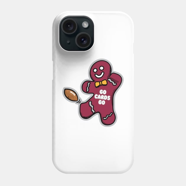 Arizona Cardinals Gingerbread Man Phone Case by Rad Love