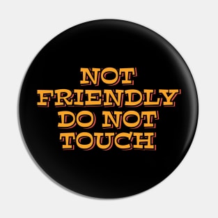 Not Friendly Do Not Touch Pin