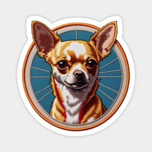 Chihuahua Embroidered Patch Magnet