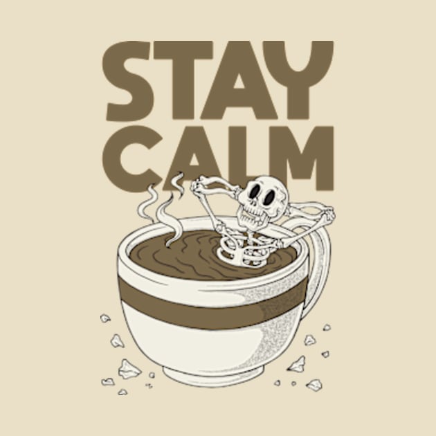 stay calm skull by myvintagespace