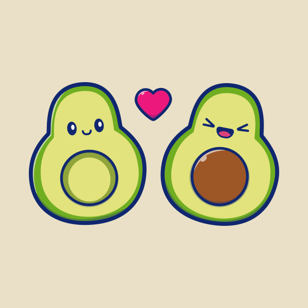 Cute Couple Avocado Cartoon by Catalyst Labs