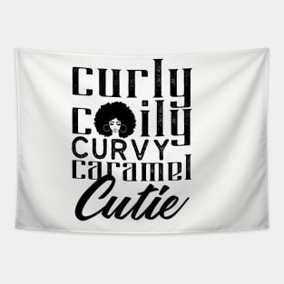 Curly Coily curvy Caramel Cutie Tapestry