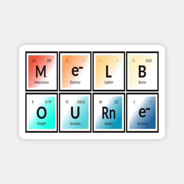 Melbourne City Table of Elements Magnet by Maozva-DSGN