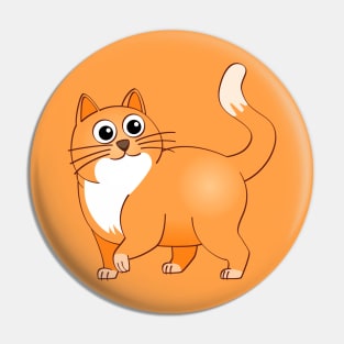 The happy orange cat illustration. Pin