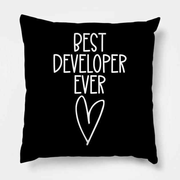 Best Developer Ever Pillow by HaroonMHQ