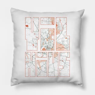 Vilnius, Lithuania City Map Typography - Bohemian Pillow