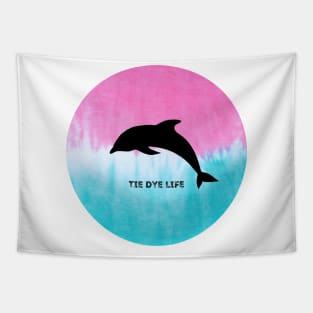 Dolphin Tie Dye Life Tapestry