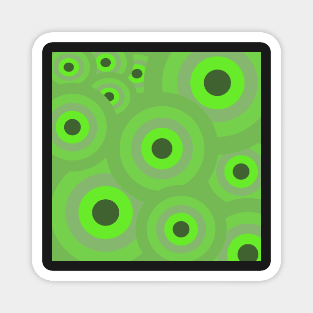 green circles abstract design Magnet by pauloneill-art