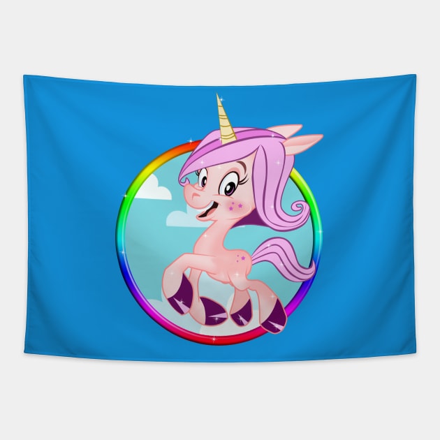 Suzi the happy unicorn Tapestry by richhwalsh