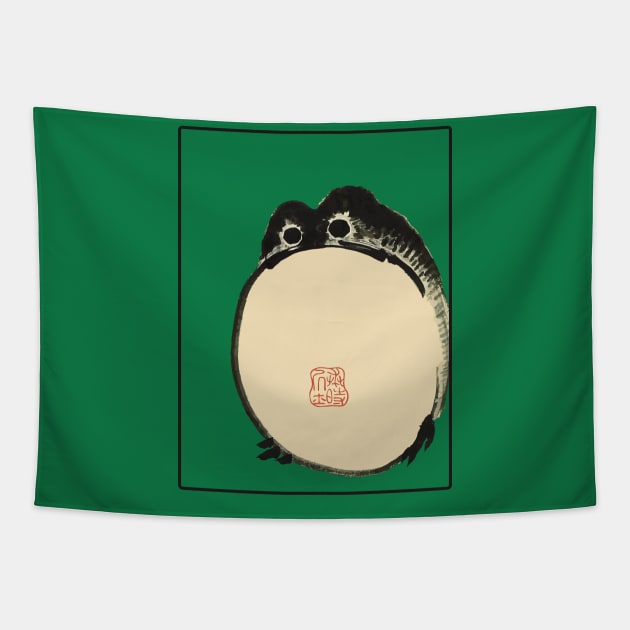 Matsumoto Hoji Grumpy frog toad Tapestry by goatboyjr