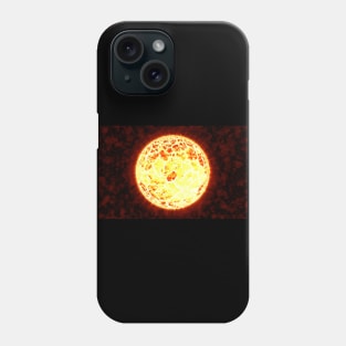 Exploding Sun - Red Phone Case