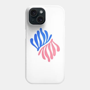 Blue & Pink Leaves: Matisse Series 01 Phone Case