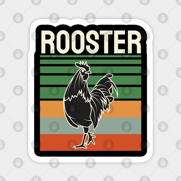 Vintage Rooster Magnet by crissbahari