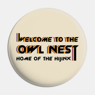 Welcome to The Owl Nest Retro Rainbow Pin