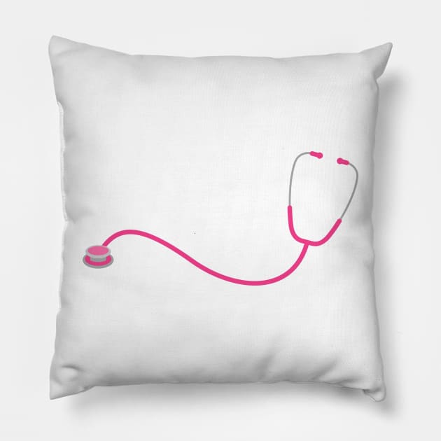 Doctor or Nurses Stethoscope Pillow by THP Creative