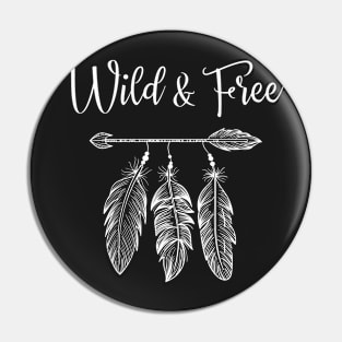 Wild and Free Boho Feathers Pin