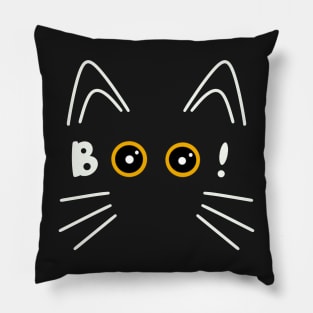 Boo! Halloween Cat Pillow