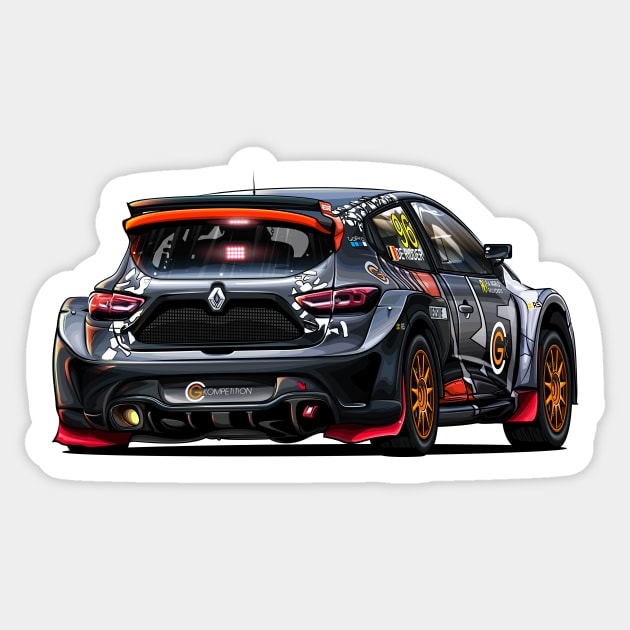 Renault RX Super Car - Renault Clio Sticker | TeePublic