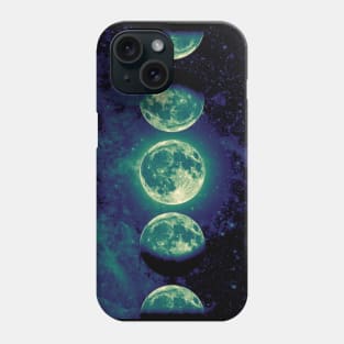 Moon Cycle Space Universe Design Phone Case