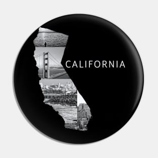 USA California State Map Pin