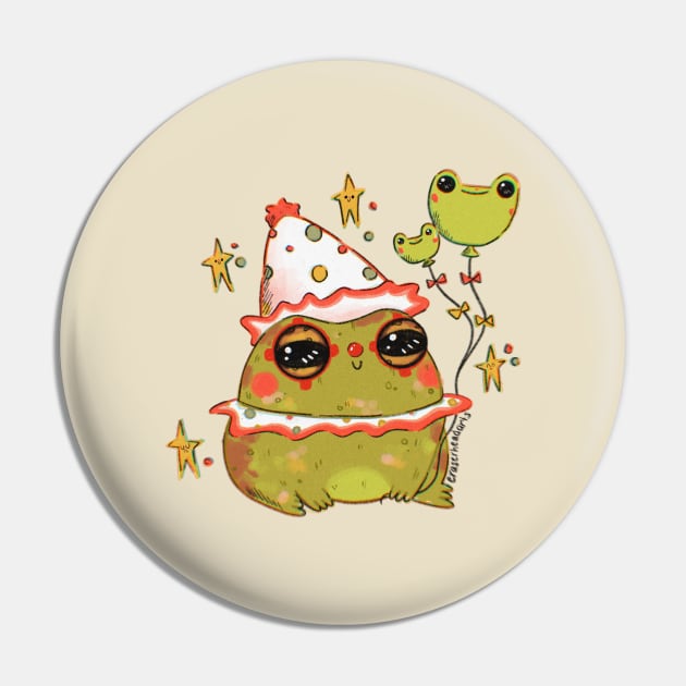 Clown Froggy Pin by eraserheadarts