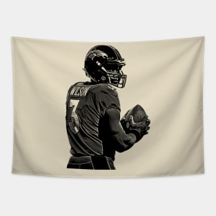 Russell Wilson || Vintage Pencil Drawing Tapestry