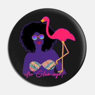 Afro-GLAM-ingo! Glamorous Woman in Bikini | Cherie's Art(c)2022 Pin