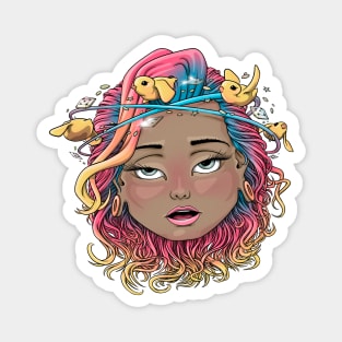 Reva Prisma knocked out face emoji Magnet