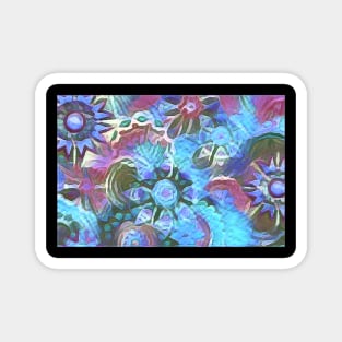 Blue floral pattern Magnet